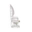 Fauteuil blanc Emanuelle, Linho sable