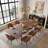 9-Piece Extendable Dining Table Set With Upholstered Side Chairs-123803695