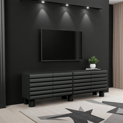 Stylish Thick Wave-front Tv Stand, Suitable For Tvs Under 75 Inches