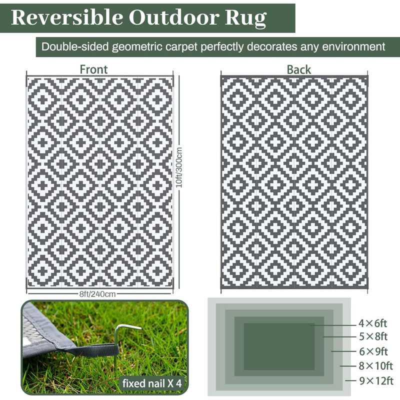 Non-Slip Geometric Doormat