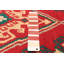 Tapis rouge en laine noué à la main de conception unique 2 pi 8 po x 9 pi 9 po