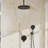 Shower Systems with 12"Rain Shower and High Pressure Handheld Spray, Celling Mount, Rough in-Valve-80550583