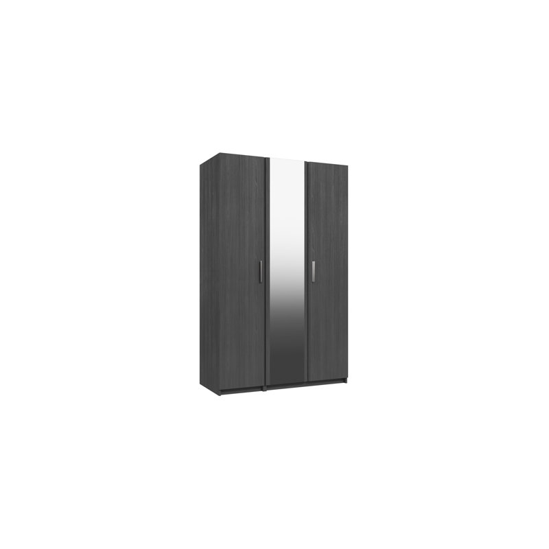 Harvey-Lee 3 Door Manufactured Wood Wardrobe, Graphite