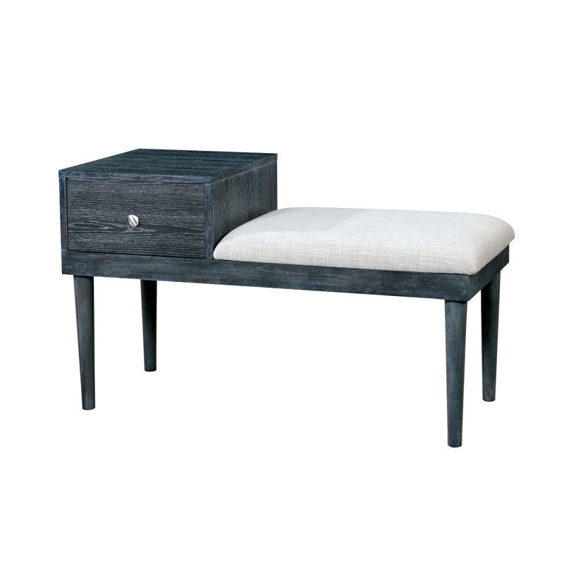 Banc de rangement rembourré avec tiroir Ellicott