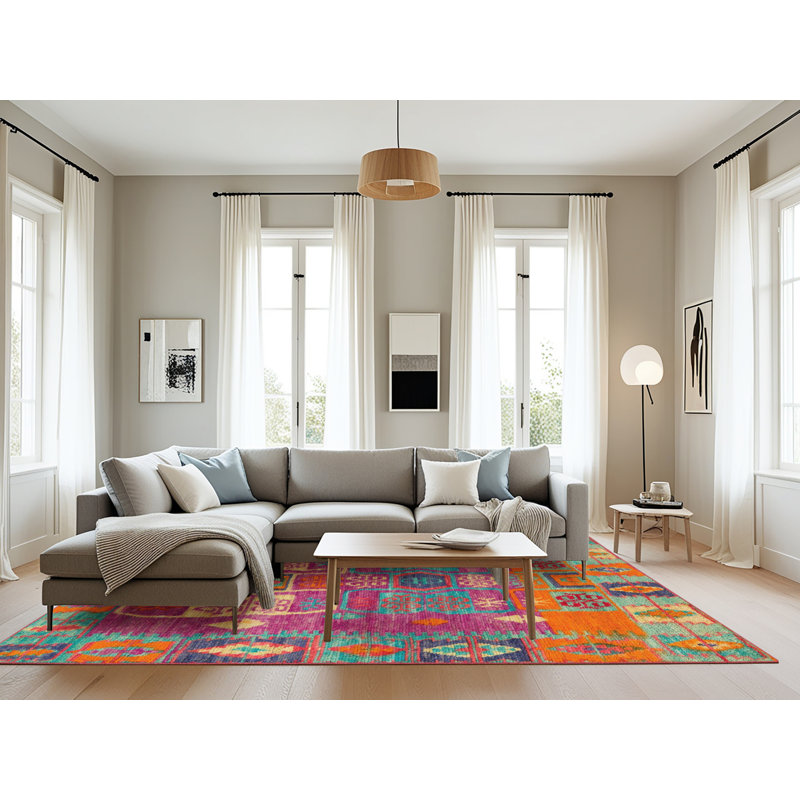 Tapis abstrait 411 moderne, Rectangle 8 pi x 10 pi