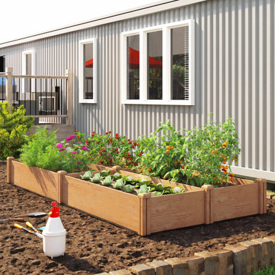 Lit de jardin surélevé en bois, boîte de jardin surélevée 8 x 4 x 1 pi