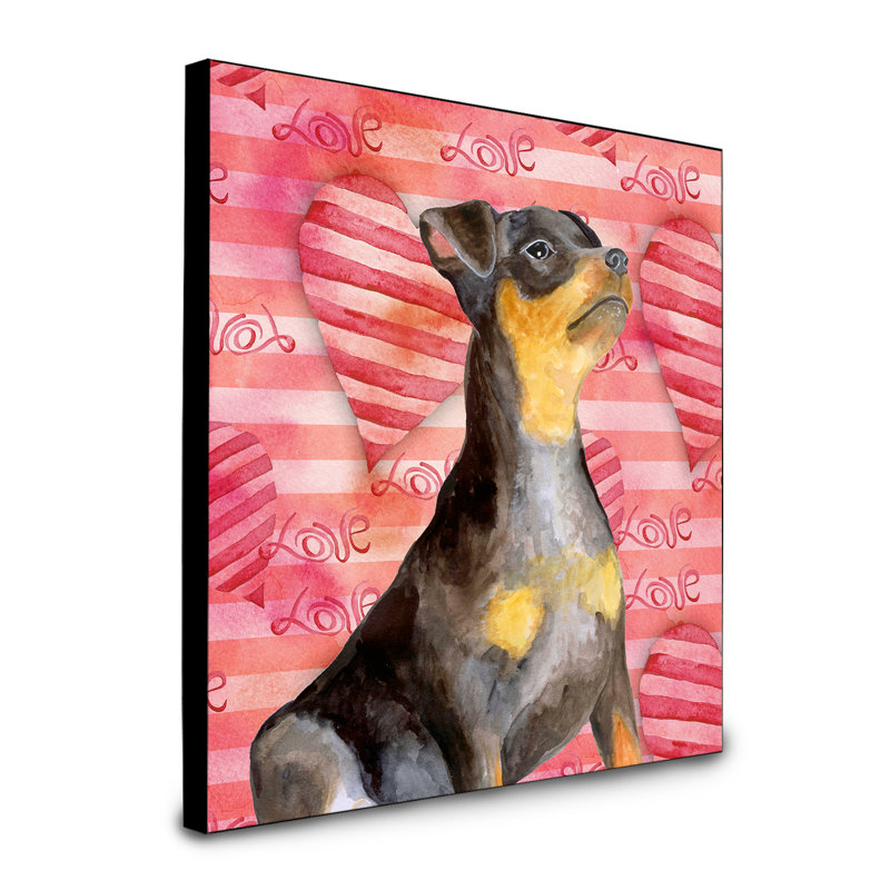 Panneau mural d’art Durflinger, Pinscher miniature noir