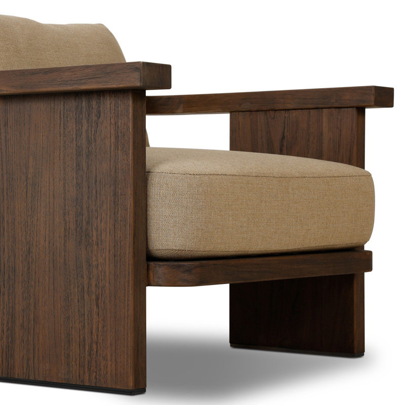 Méridienne Brandie, Olympia Canvas, Stained Saddle Brown