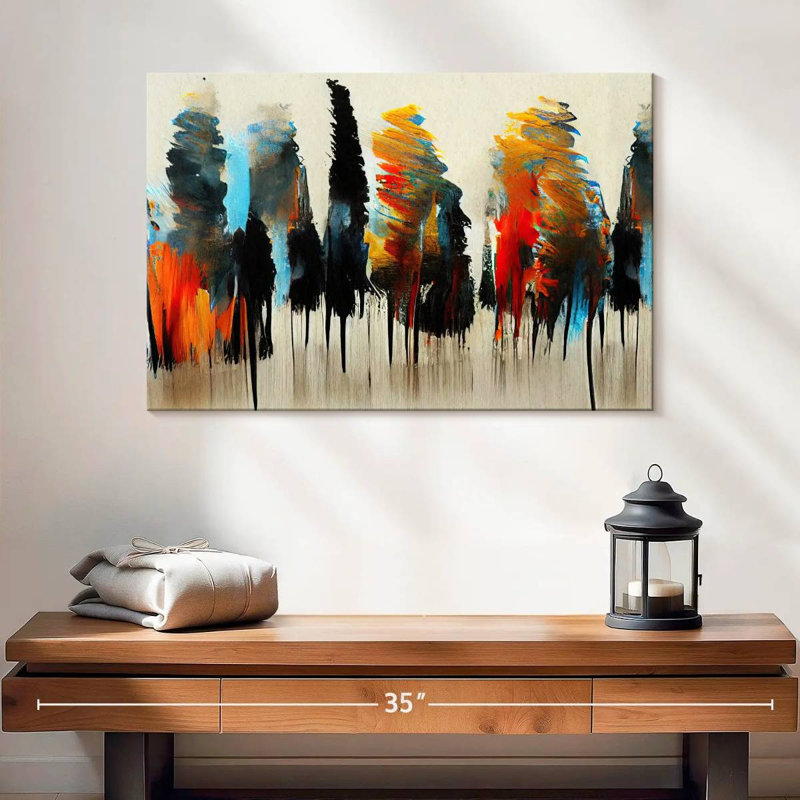 Avery Abstract Autumn Forest, 16" H x 24" W