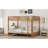 Wood Color, Queen Size, Bunk Bed, , High - Quality, Pine Wood, , Guard Rails, Space Saving, Farmhouses Construction, Small Spaces-128992021
