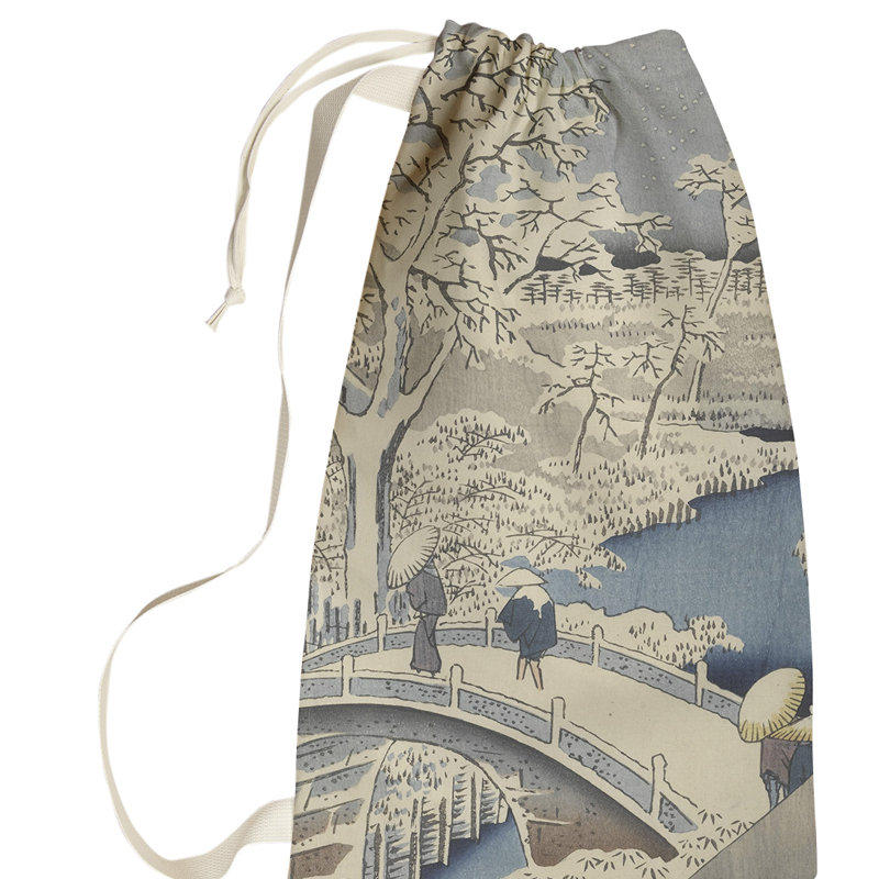 Macintyre Fabric Laundry Bag with Handles, Large (76.5" H x 29.5" W x 1.5" D), Ivory