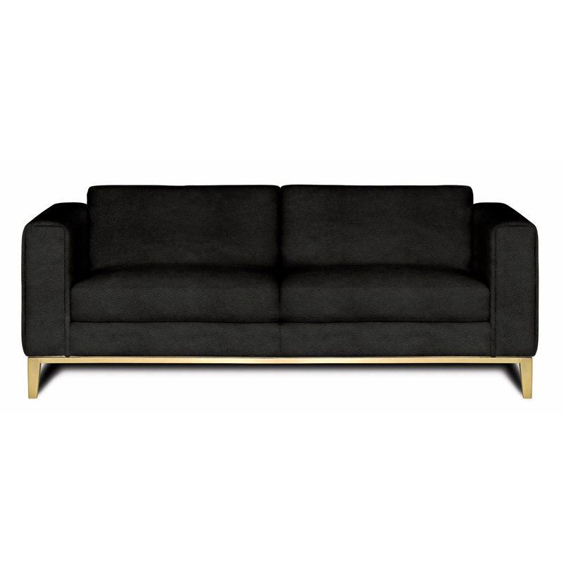 Tobi Sofa, Satin Brass, Onyx (Dreamer)