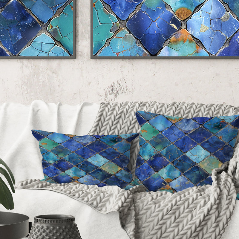 Coussin lombaire Blue Tiles II - Tiles
