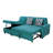 Boukje Flannelette 2-Piece Couch Living Room Sofabed-2101600551