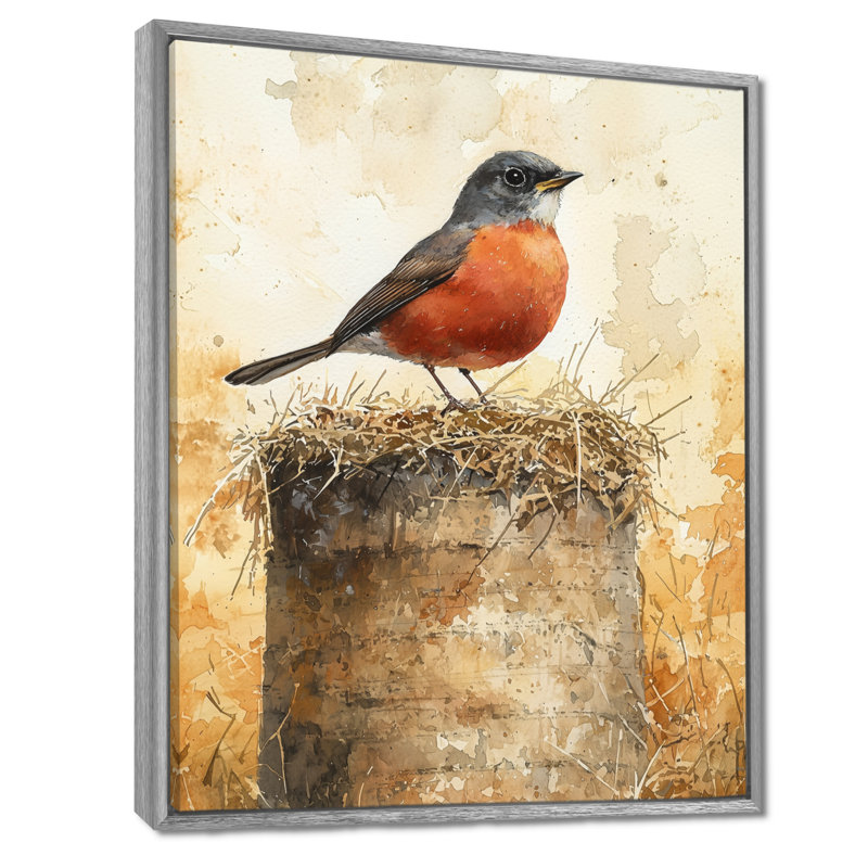 Banas - Animals Canvas Wall Art, Argent argent, Impression encadrée flottante, H 44 po x l 34 po