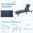 2 PCS All Weather Pool Lounge Chairs Ergonomic Design With Adjustable Backrest-280123596