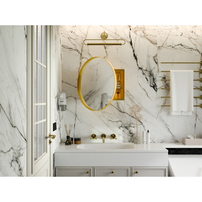 23.6 Inch Surface Mount Round Metal Framed Medicine Cabinet With Mirror And Adjustable Shelves Wall Mirror With Storage For Bathroom