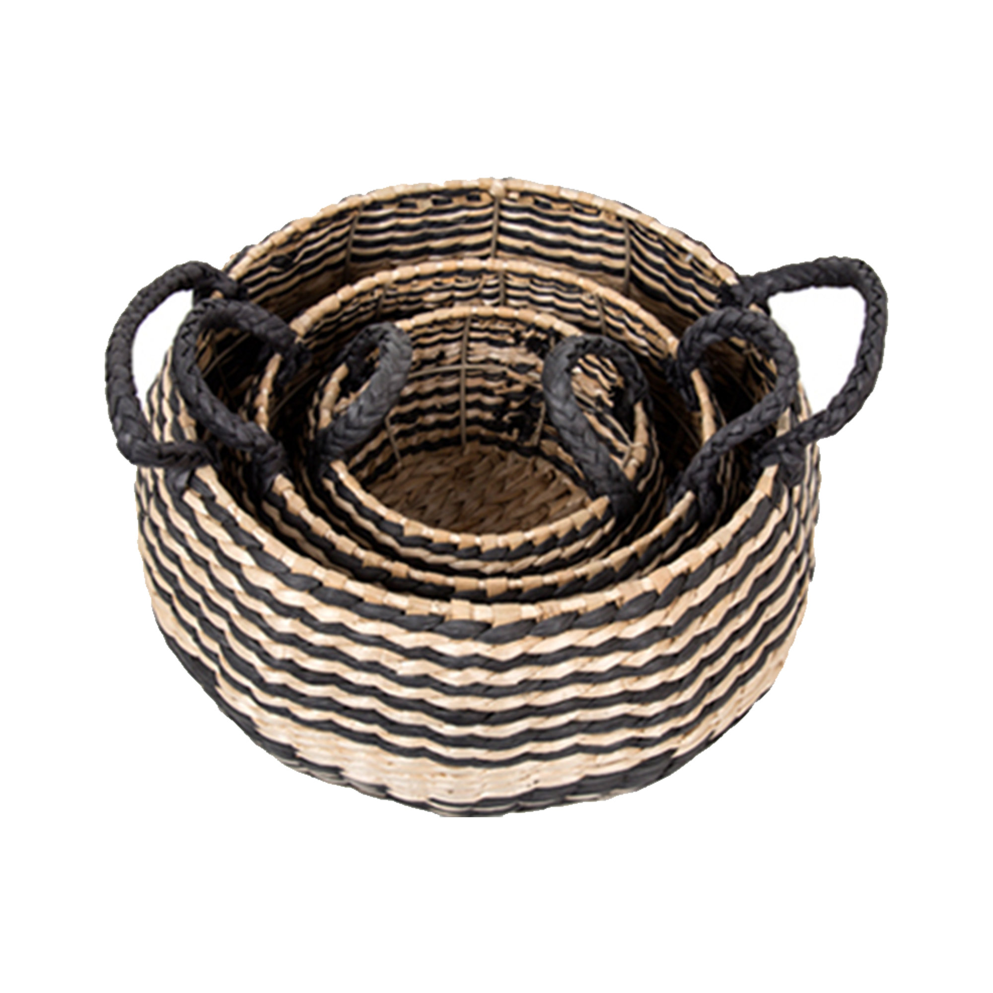 Foundry Select Set of 3 Round Farmhouse Storage Baskets Wayfair Canada