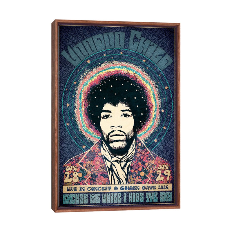 Voodoo Child by Radio Days - Print on Canvas, Classic Brown Wood Framed, 152.5 cm H x 101.5 cm W