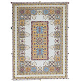 Hand-Knotted High-Quality Ivory Area Rug
