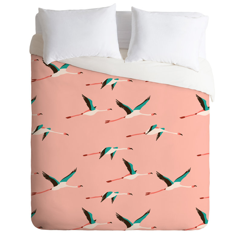 Housse de couette simple Holli Zollinger Flamingo, Housse de couette pour grand lit