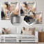 Rayures et cercles abstraits couleurs douces - Décoration murale abstraite en métal marbré-805919612