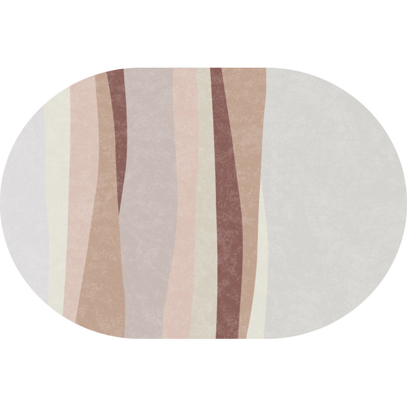 Delvonte Vinyl Machine Printed Area Rug, Rectangle 5'3" x 7'10.5"