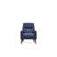 Fauteuil Enza Home Alto, fauteuil d'appoint rembourré moderne avec pieds hauts, sièges ergonomiques et confortables, chaise longue contemporaine PETrol (bleu marine)