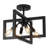 Andranae 4 - Light 14.6" Industrial Matte Black Square Semi Flush Ceiling Mount Light for Entryway-240446925