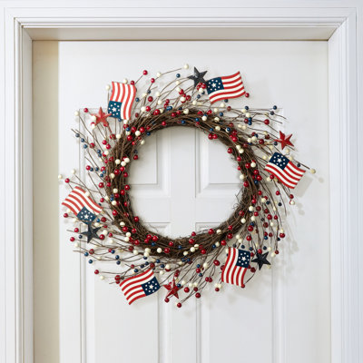 Couronne patriotique / américaine de 22 po