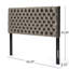 Tête de lit en velours gris avec forme rectangulaire, rehaussant le style grand lit de la chambre en velours, look contemporain et élégant-1325518109