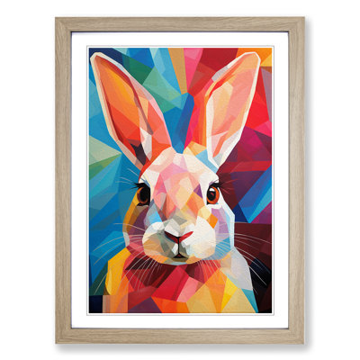 Rabbit Cubism - Framed Print
