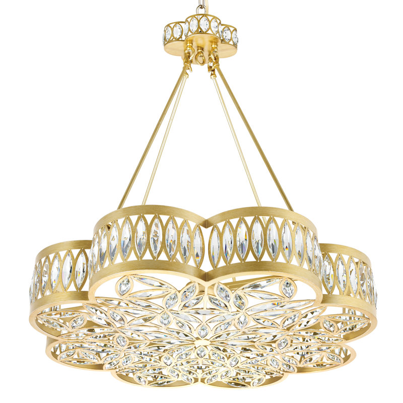 Lustre 8 lumières avec finition champagne