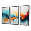 Bleu et orange, vagues abstraites colorées IV - art mural abstrait-1135131617-1135131623