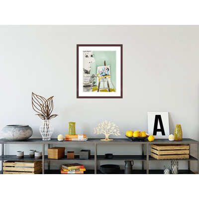 «Le Peintre et son chevalet» par Pablo Picasso, impression giclée sur cadre
