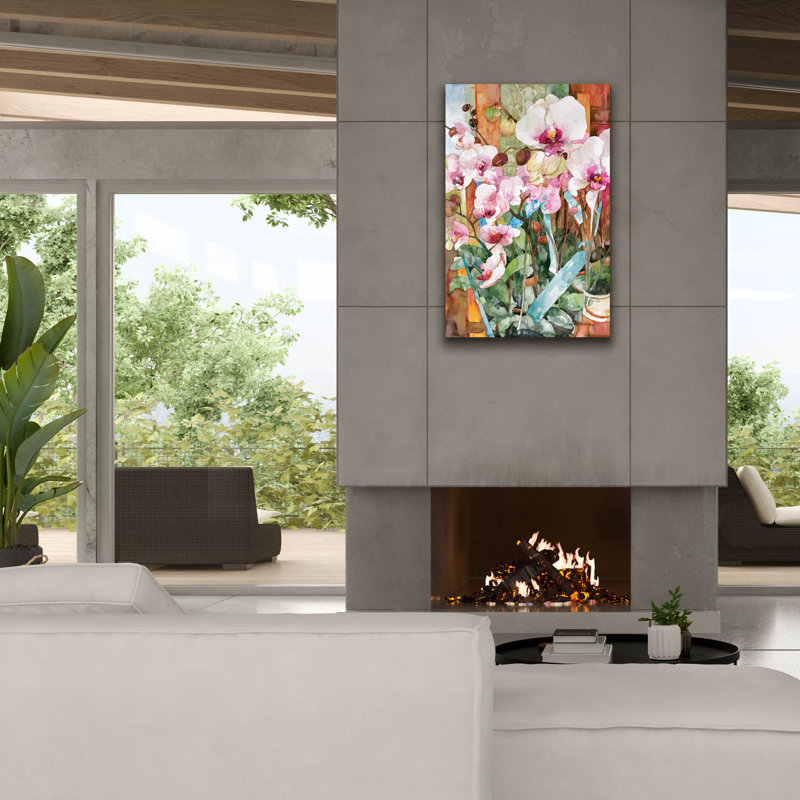 Art mural sur toile Winston Porter «Orchid Dance» par Annelein Beukenkamp, H 40 po x l 26 po x P 1,5 po