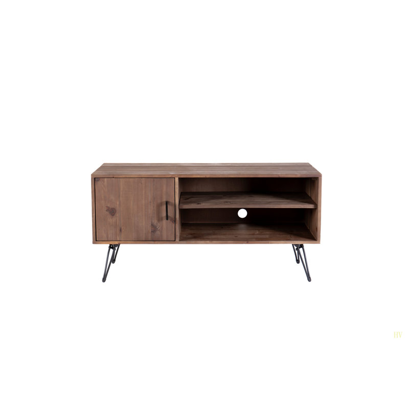 Simple, Modern, Vintage Reclaimed Wood TV Stand Media Table For Living Room