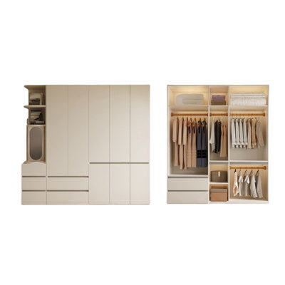 Garde-robe blanche simple et moderne