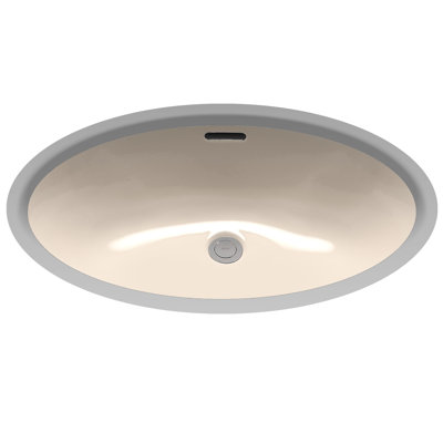 TOTO® Oval Oblong 21-5/8" x 14-5/8" Undermount Bathroom Sink with CeFiONtect™, Bone