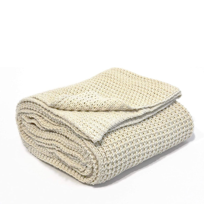 Weaverville Throw Blanket, Cream White