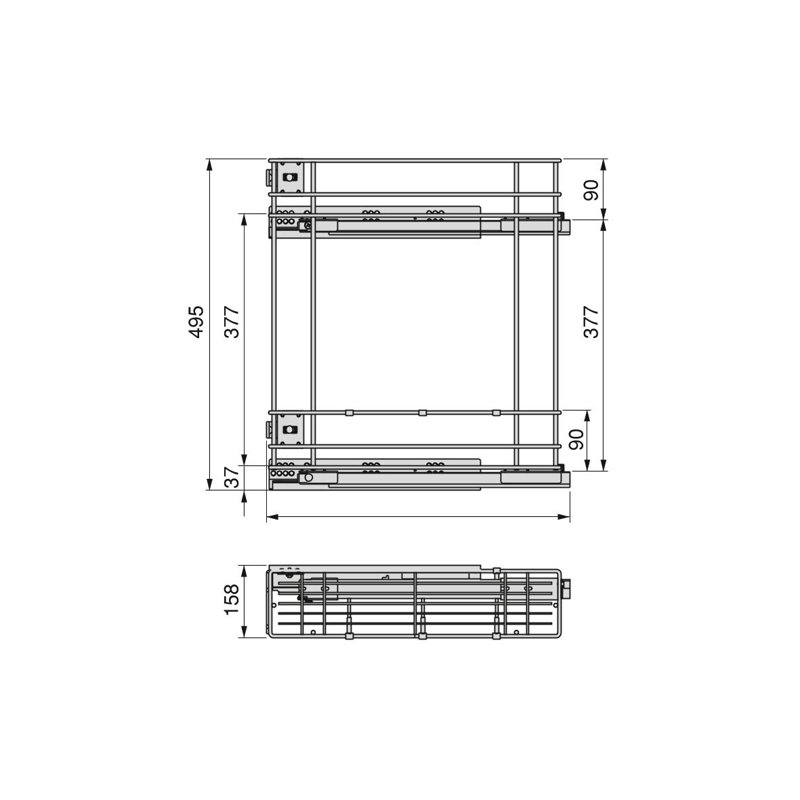 Petterson Steel Pull Out Pantry