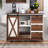 Timeless Farmhouse Kitchen Island With Drop Leaf, Sliding Barn Door, And Built-In Charging Station For Enhanced Storage And Mobility-1054537436