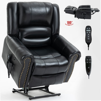 Fauteuil inclinable électrique Power Massage à double massage thermique, similicuir