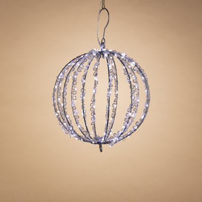 Sphère de cristal électrique pliable illuminée 9,8 po de diamètre avec 120