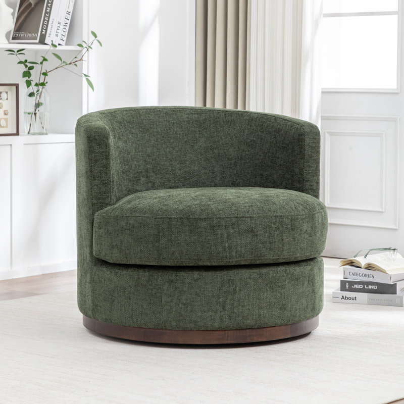 Fauteuil demi-tonneau Arabella, Chenille Juniper Performance