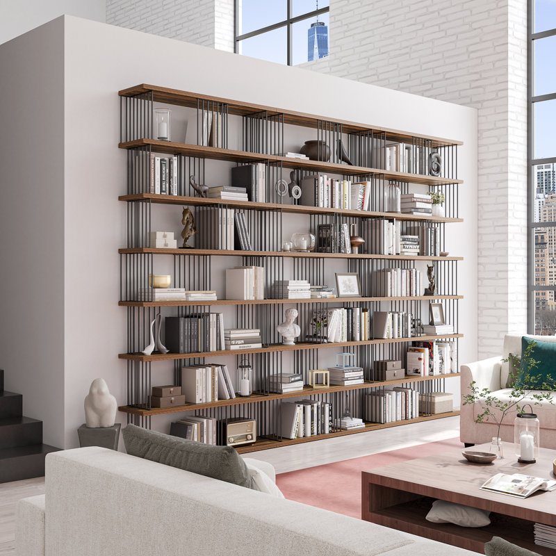 Bibliothèque standard Noractur, (7 tablettes) 100,4 po H x 141,7 po L x 11,8 po P