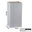 Armoire murale 1 porte et 2 tablettes en bois massif gris clair pour rangement dans la cuisine, salle de bain, buanderie, tablettes réglables prêtes à assembler (l 9 po x P 12 po x H 30 po)-1368143888
