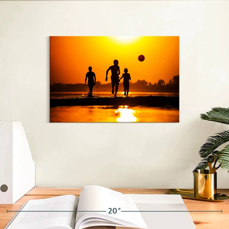 Coucher de soleil sur la plage de Sireci, H 8 po x l 12 po