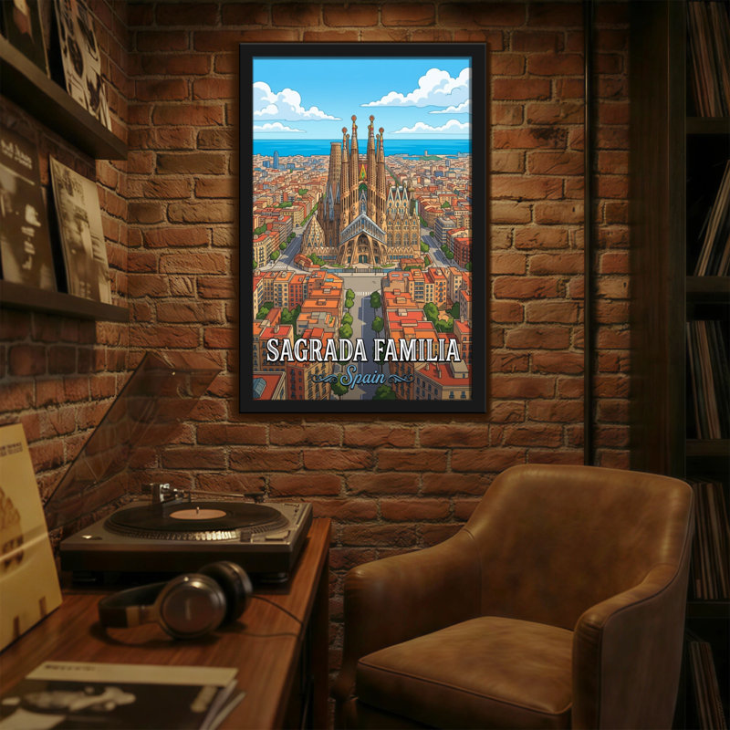 «Scenic & Cityscapes Sagrada Familia», impression sur toile, H 36 po x l 24 po