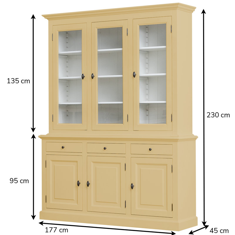 Berardina Display Cabinet, Beige